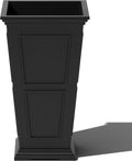 Veradek Fairmont Tall Plastic Planter - Large Outdoor Planter for Front Porch | Crack Resistant All-Weather Use | Classic Estate Design for Tall Plants, Flowers, Trees