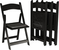 200 Black Resin Stackable Folding Chair - Comfortable Black Foldable Chair - Folding Chairs with Padded Seats - Indoor/Outdoor Folding Chairs for Events - Lightweight Foldable Chairs (200 Pack)