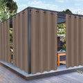 PureFit Outdoor Curtains for Patio Waterproof Weatherproof, UV Resistant Outside Curtains for Gazebo, Front Porch, Pergola, Sun Blocking Privacy Curtain, 52W x 108L inch, 1 Panel, Camel