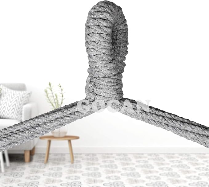 Hammock Chair Large Hammock Swing, 110 x 150cm Load 150kg, Cotton Hammock Chair Metal Spread Bar Wide Seat Swing Chair(Grey)