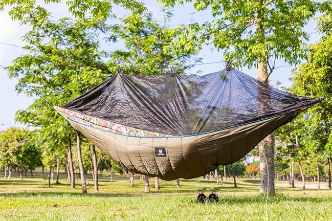 OneTigris Hideout Hammock Underquilt, Lightweight 4 Season Hammock Gear for Camping, Hiking, Backpacking, Travel, Beach, Backyard, Patio, Portable
