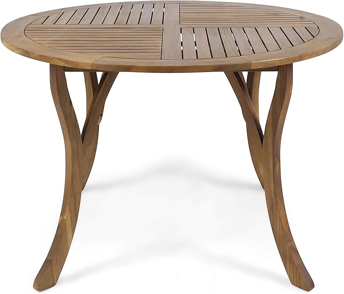 Christopher Knight Home Adn Outdoor 47" Round Acacia Wood Dining Table, Teak