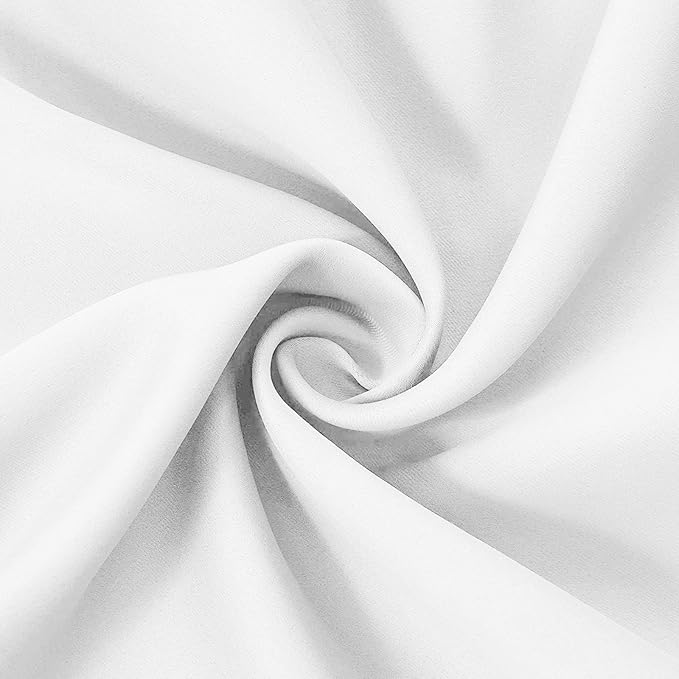 Waterproof Outdoor Curtain W52 x L84 - Grommet Top Sunlight Blocking Window Treatment Drapes Blackout Curtains for Home Bedroom Living Room Outdoor Patio Porch Pergola Cabana Gazebo (Pure White)