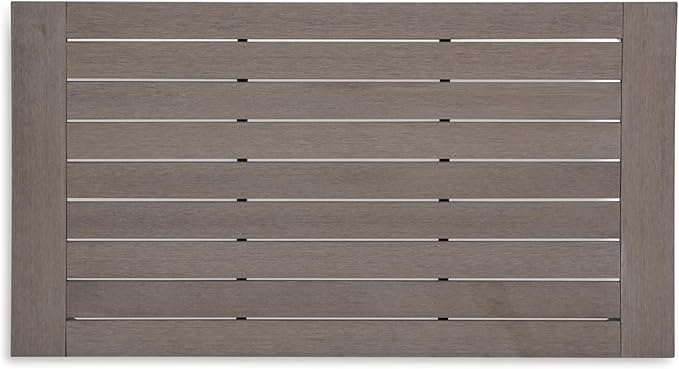 Signature Design by Ashley Hillside Barn Contemporary Weather Resistant Outdoor Coffee Table, Dark Brown