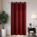 Joydeco Blackout Patio Sliding Door Curtains 72 Inches Long, Grommet Privacy Room Divider Curtains, Extra Wide Thermal Blackout Drapes for Bedroom Living Room (Burgundy Red, 60Wx72L, 1 Panel)