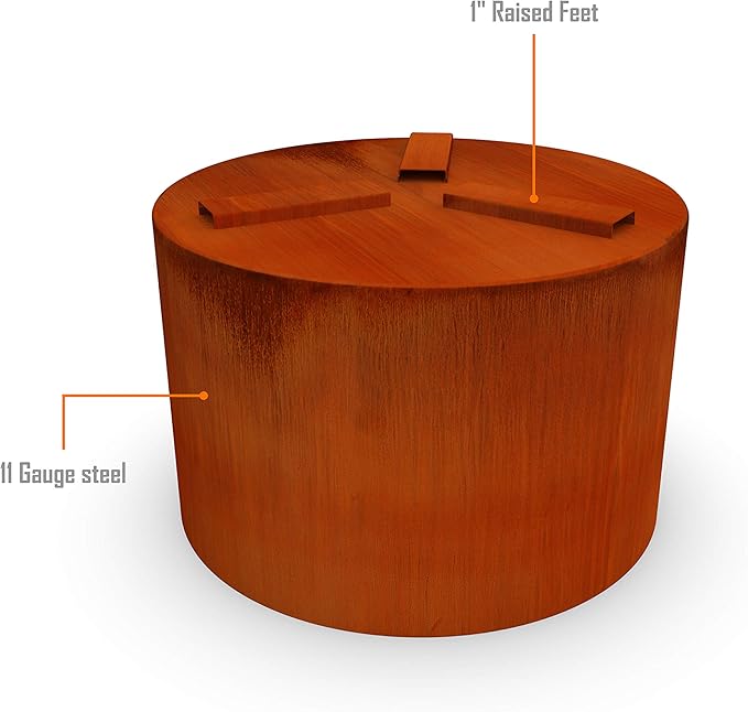 Plantercraft Corten Steel Planter 48 Inch | Large Round Planters for Outdoor Plants & Modern Raised Garden Bed | Extra Large Outdoor Planters for Commercial & Residential Landscape Design