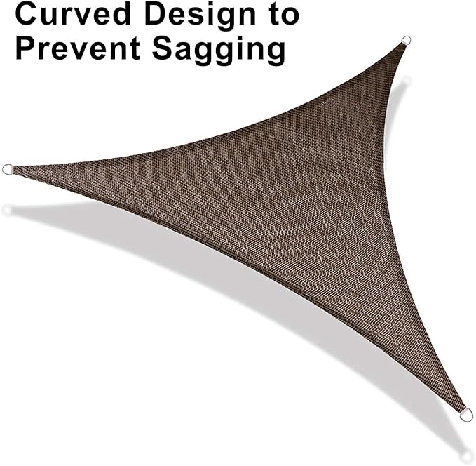 LOVE STORY Custom Size 5'x5'x7.1' Brown Sun Shade Sail Right Triangle Sunhsade Fabric Awning Canopy for Patio Backyard Carport Pergola (Customized)