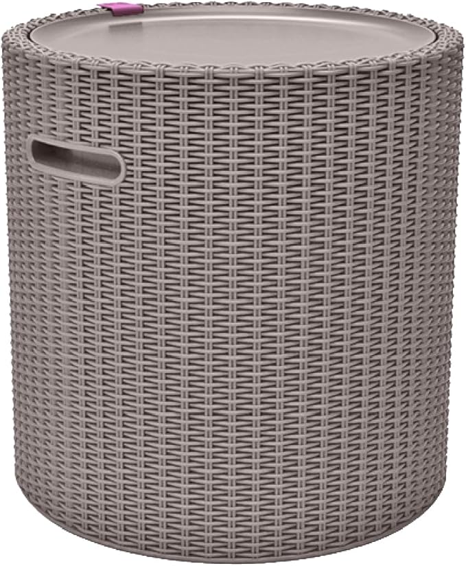 Keter Cool Side Table Cooler 3 in 1 Outdoor Patio Table and Ice Chest Storage, Ideal Hot Tub Table, Decor and Outdoor Patio Bar, Portable Bar, Cappuccino