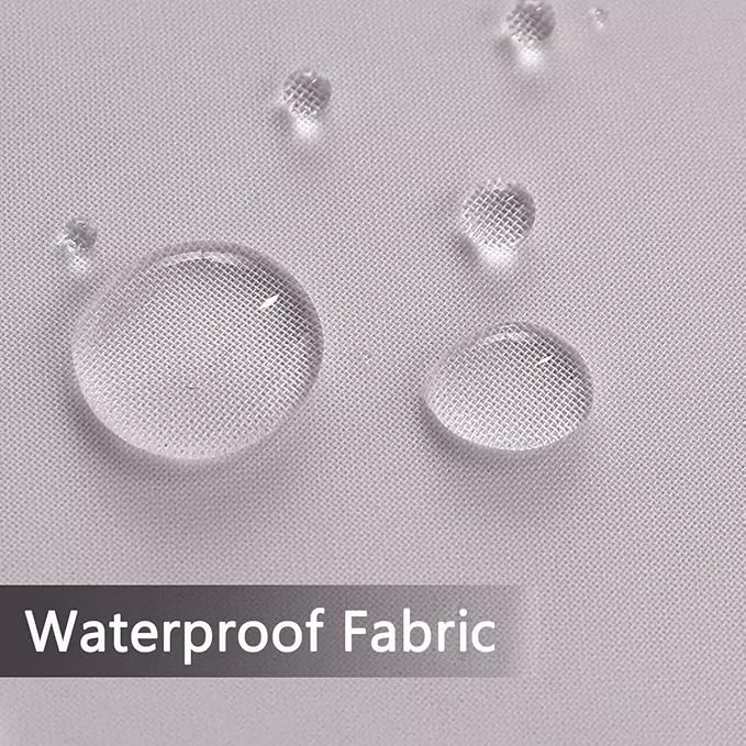 SpaceDresser Waterproof Outdoor Sheer Curtains for Patio - 2 Panels Rod Pocket Indoor Voile Sheer Curtain for Living Room,100W x 84L inch, Silver Grey