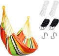 KPX Ourdoor Hanging Hammock Chair – Comfortable Tree Swing Chair Large Size 110X130cm（Without Pillows） - 330 Lbs Weight Capacity (Orange)