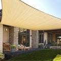 LOVE STORY Custom Size 12'x15' Sand Sun Shade Sail Rectangle UV Block Canopy Patio Sail Sunshades Fabric for Outdoor Garden Carport (We Make Custom Size)