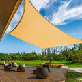 KANAGAWA 21'X22' Sand Custom Size Sun Shade Sail Rectangle UV Block Canopy Cover for Patio Backyard Lawn Garden Outdoor (Customized Available)
