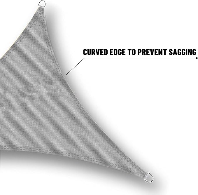 SUNNY GUARD Waterproof Sun Shade Sail 12'x18'x21.6' Charcoal Right Triangle UV Block Sunshade for Backyard Yard Deck Patio Garden Outdoor Activities and Facility(Customized)