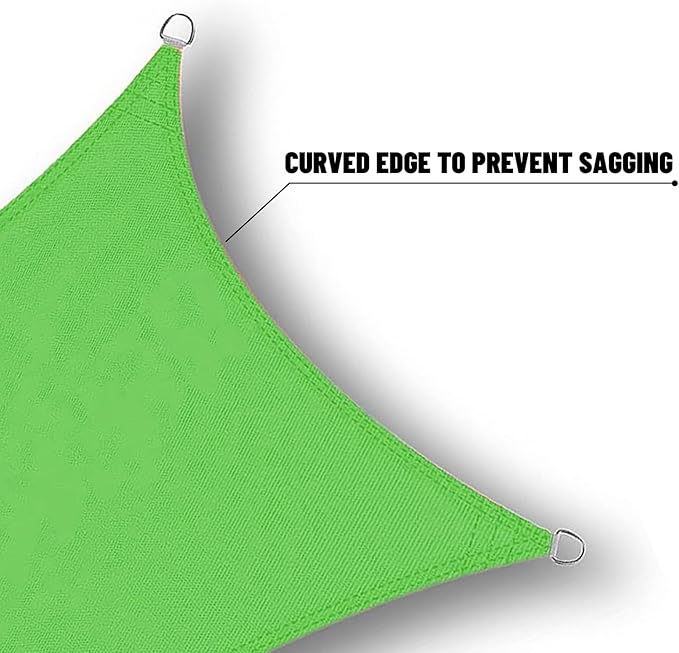 SUNNY GUARD Waterproof Sun Shade Sail 7' x 8' Lemon Green Rectangle UV Block Sunshade for Backyard Yard Deck Patio Garden Outdoor Activities and Facility(Customized)