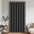 Joydeco Blackout Patio Sliding Door Curtains 96 Inches Long, Grommet Privacy Room Divider Curtains, Extra Wide Thermal Blackout Drapes for Bedroom Living Room (Grey, 100Wx96L, 1 Panel)