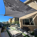 SUNLAX Sun Shade Sail 7' x 13' x 14.8' Dark Grey Rectangle Canopy Sail Shade Cover UV Block Permeable Sunshade Outdoor for Patio Backyard Deck Pergola (We Make Custom Size)