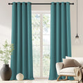 NICETOWN Blackout Drapery Curtain Panel 90 inches Long - Window Treatment Thermal Insulated Grommet Blackout Curtain/Drape for Bedroom Living Room (Sea Teal, 1 Panel, 46 by 90 inches)