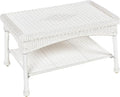White Wicker Patio Coffee Table