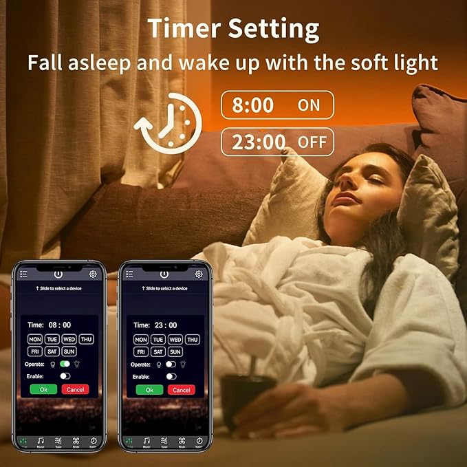 KSIPZE Led Lights for Bedroom 50ft Led Strip Lights with Remote RGB Color Changing Music Sync Smart App Control for Room Bedroom Lighting Flexible Home Décor