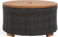 SAFAVIEH Couture Collection Anguilla Dark Grey Faux Wicker Indoor/Outdoor Storage Coffee Table (Fully Assembled)