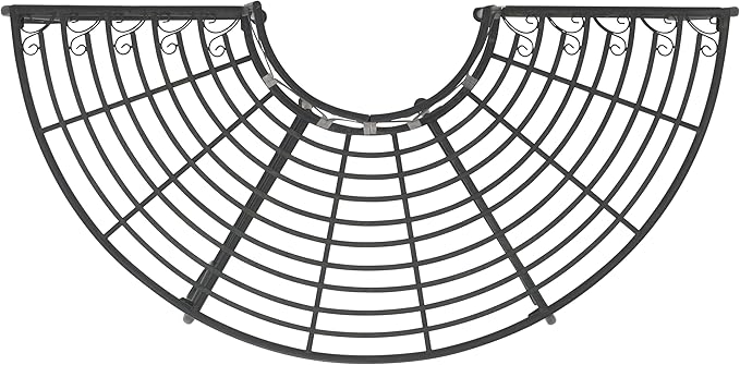 SAFAVIEH Outdoor Collection Abia Victorian Antique Black Semicircle Tree Bench