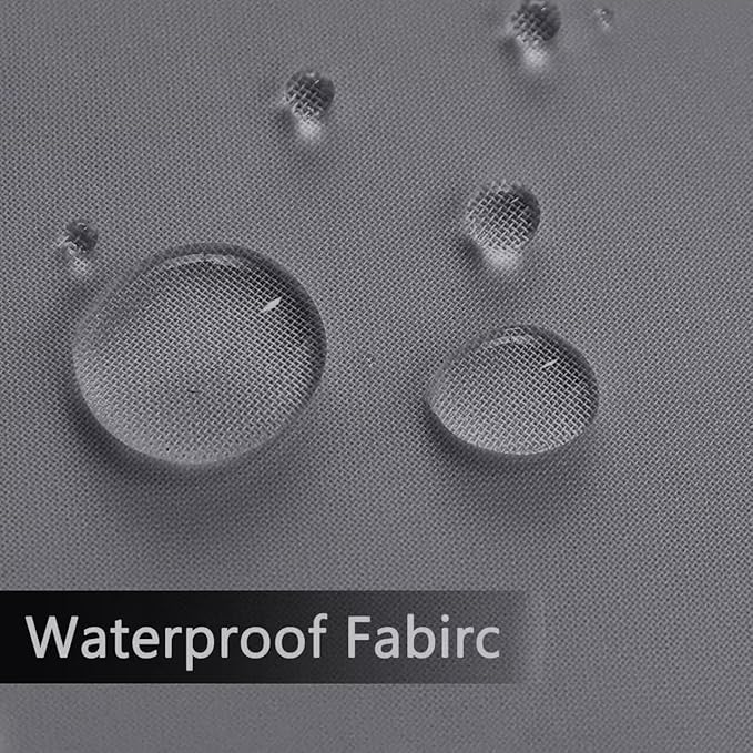 SpaceDresser Waterproof Outdoor Sheer Curtains for Patio - 2 Panels Rod Pocket Indoor Voile Sheer Curtain for Living Room,100W x 84L inch, Grey