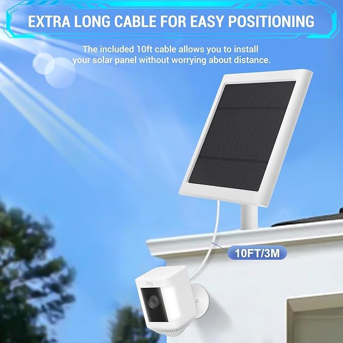 Solar Panel Outdoor for Ring (white-8pack)