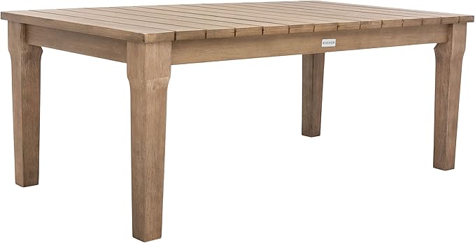 SAFAVIEH Couture Patio Martinique Natural Wood Outdoor Coffee Table