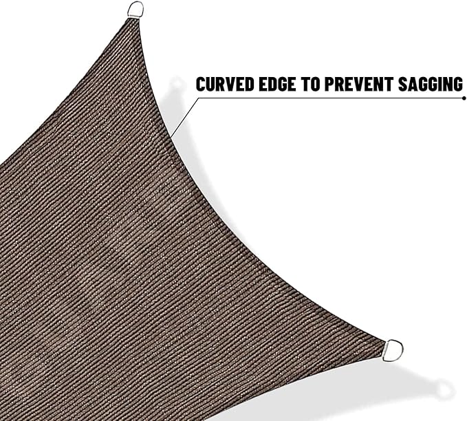 SUNNY GUARD Custom Size 8'x9'x12' Brown Sun Shade Sail Right Triangle UV Block Shade for Backyard Yard Patio Deck Garden(Customized)