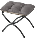 15"(H) Folding Ottoman, Foldable Footrest Stool, Portable Small Foot Stool for Couch, Collapsible Foot Rest Ottoman for Sofa, Accent Padded Ottomans for Living Room, Bedroom, Dark Coffee