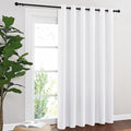 NICETOWN Blackout Sliding Glass Door Curtains, Room Darkening Thermal Insulated Curtains for Living Room Bedroom, Extra Wide Window Drapes, 1 Panel, W80 x L118, White