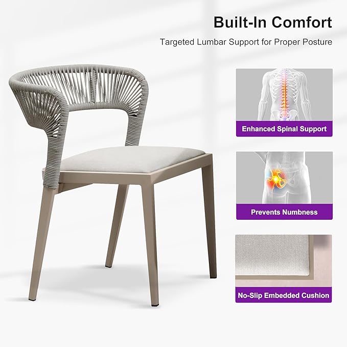 PURPLE LEAF 13 Pieces Outdoor Dining Set Patio Table and Chairs Set Aluminum Rattan Wicker Patio Furniture Set for Lawn Porch Deck Champagne