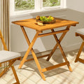IDZO Legolas FSC Acacia Wooden Folding Table, Heavy Duty 270lbs Capacity, Elegant & Rustic Design for Garden, Backyard, Porch, Patio, Easy Assembly