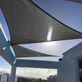 SUNNY GUARD Custom Size 7'x12'x13.9' Triangle Graphite Grey UV Block Sunshade for Backyard Yard Deck Patio Garden Outdoor Activities and Facility(Customized)