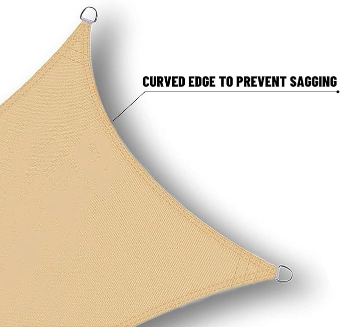 SUNNY GUARD Waterproof Sun Shade Sail 4' x 4' Sand Rectangle UV Block Sunshade for Backyard Yard Deck Patio Garden Outdoor Activities and Facility(Customized)