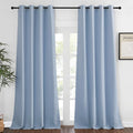 NICETOWN Blackout Room Darkening Window Curtain - Thermal Insulated Solid Grommet Blackout Patio Door Curtain/Drape for Living Room (Vintage Blue, 1 Panel, 52 by 95-inch)