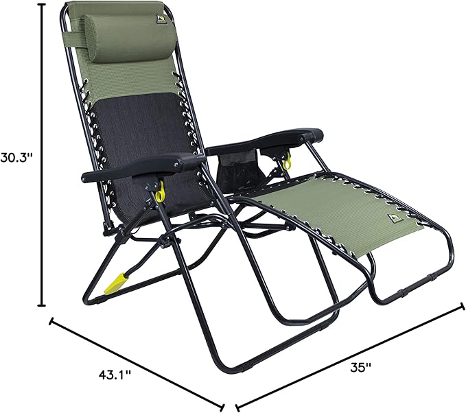 GCI Outdoor FreeForm Zero Gravity Chair, Loden Green