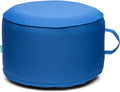 QILLOWAY Indoor/Outdoor Inflatable Stool,Round Ottoman,All Weather Foot Rest for Camping or Home,Marine Blue