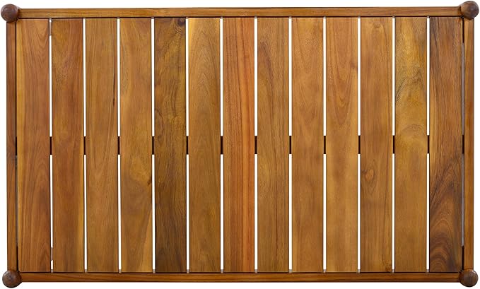 Christopher Knight Home Lenor Patio Acacia Wood Coffee Table, Solid Wood Outdoor Table for Patio Furniture Set, Slat Panel Rectangular Top, Teak