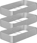 3 Pack 6x3FT Raised Beds for Gardening, Corrugated Galvanized Steel Raised Garden Bed, Outdoor Metal Above Ground Garden Bed for Vegetables and Flowers