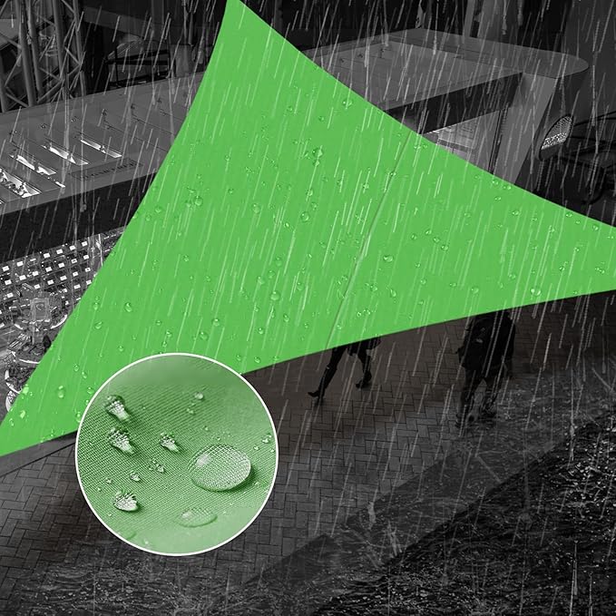 SUNNY GUARD Waterproof Sun Shade Sail 5'x5'x7.1' Lemon Green Right Triangle UV Block Sunshade for Backyard Yard Deck Patio Garden Outdoor Activities and Facility(Customized)
