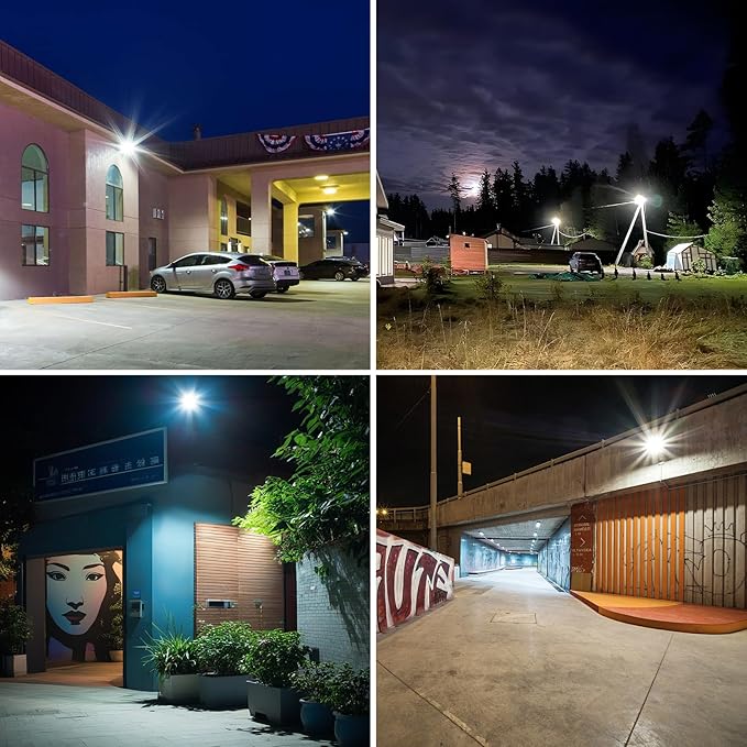 CINOTON 120W LED Flood Lights Outdoor, IP65 Waterproof Exterior Security Wall Lights with 180°Knuckle, 16800LM 120V Outside Aluminum Lighting Fixture for Courtyard Barn Garage 5000K 2 Pack, UL Listed