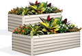 Garvee 2PCS 8x4x2ft Galvanized Raised Garden Bed Outdoor,Rust-Resistant Raised Garden Beds for Gardening, Easy Assembly Outdoor Garden Box & Planters