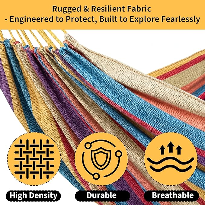 2Pack Hammocks |Camping Hammock | Portable Outdoor Hammock Set | for Hiking, Backpacking and Camping | (Blue Stripe and Blue Stripe)
