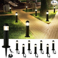 8 Pack Aluminum Low Voltage Landscape Pathway Lights Wired, Outdoor Modern 12V LED Bollard Lights for Driveway Garden Walkway Yard (Included Connectors), 2700K Warm White Waterproof, Black