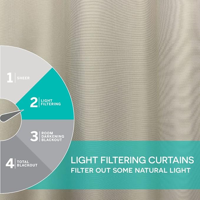 Exclusive Home Cabana Solid Indoor/Outdoor Light Filtering Hook-and-Loop Tab Top Curtain Panel Pair, 54"x132", Taupe