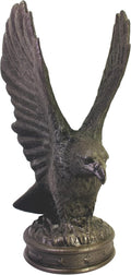 EMSCO Group Freedom Eagle Statue 32in Outdoor Garden Decor, Natural Bronze Finish, Weather-Resistant Resin