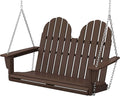 POLYWOOD Vineyard 2-Person Porch Swing, Mahogany - Heavy Duty HDPE Outdoor Hanging Swing for Patio, Garden & Front Porch - Classic Wood-Look Design