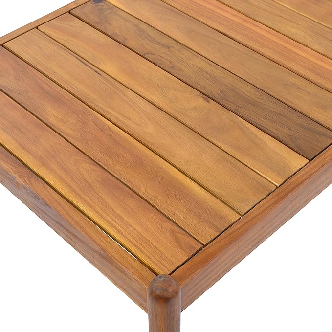 Christopher Knight Home Lenor Patio Acacia Wood Coffee Table, Solid Wood Outdoor Table for Patio Furniture Set, Slat Panel Rectangular Top, Teak