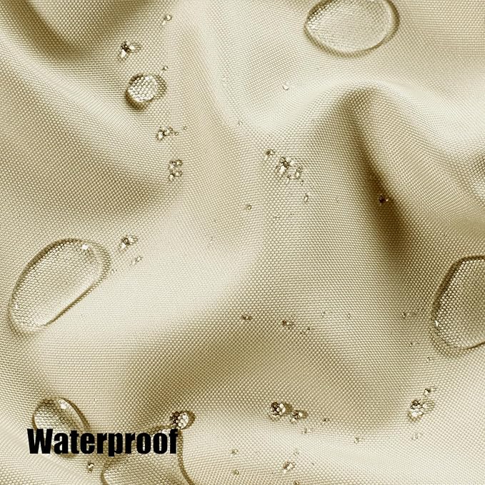 BONZER Outdoor Curtains for Patio Water Resistant Heavy Privacy Light Filtering Grommet Outside Curtains for Porch, Pergola, Gazebo, 1 Panel, 54W x 95L inch, Cream